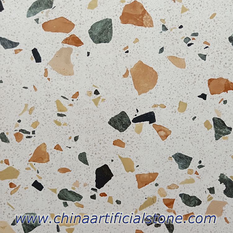 Large Colorful Aggregate Terrazzo Look Porcelain Tiles