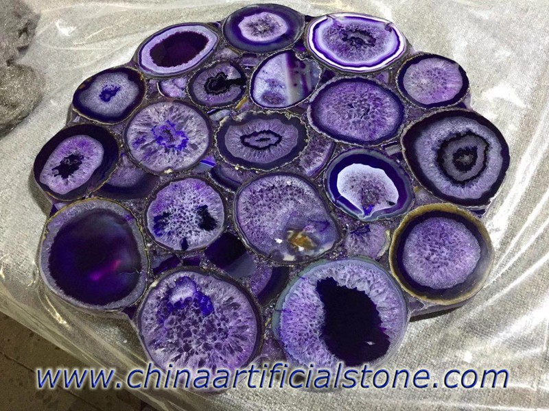 Purple Agate Table Tops