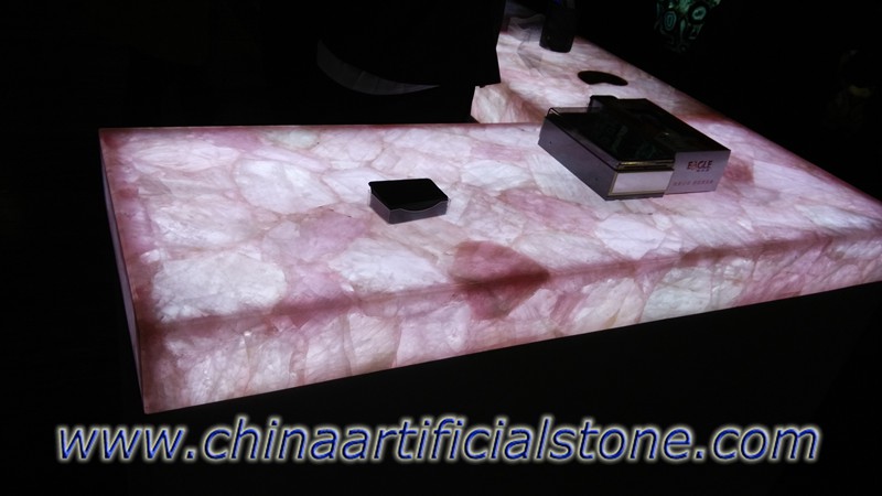 Pink Crystal Countertops Backlit effect