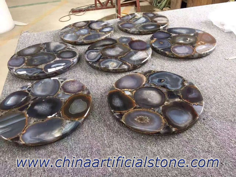 Grey Agate Round Table tops