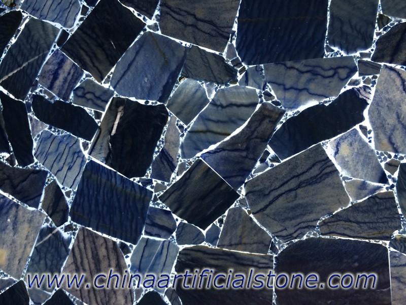 Blue Aventurine backlit tiles slabs
