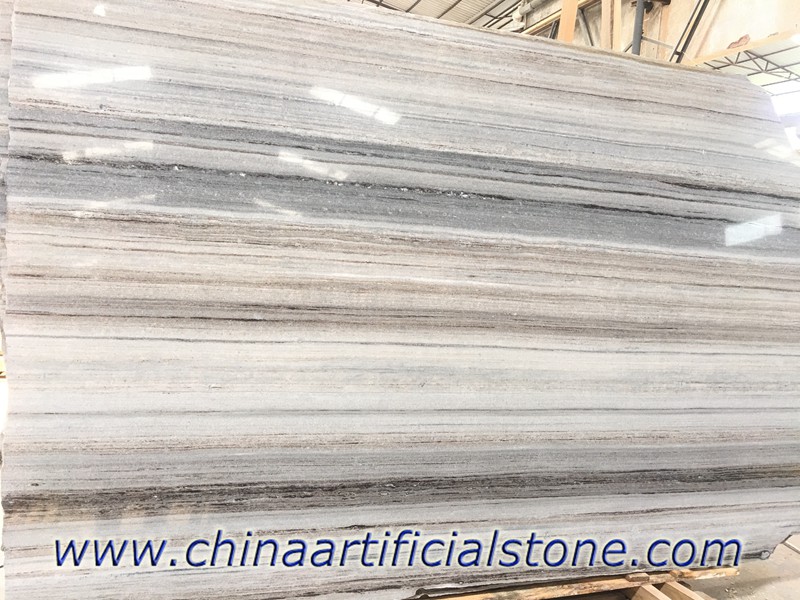 China Blue Wood Vein Grain Marble Slabs