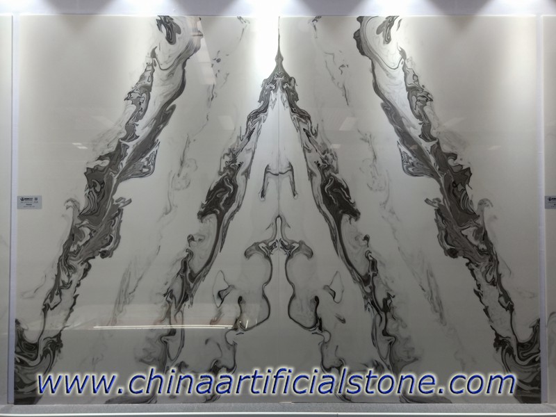 Bookmatched Faux White Onyx Panels