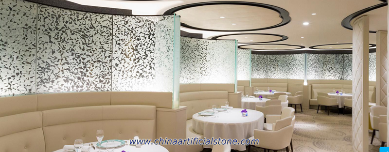 Snow Flake Glass Partition Wall Panel 