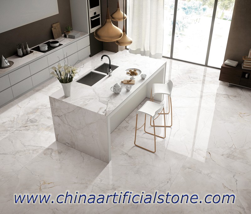 China White Porcelain Slabs for Countertops and flooring