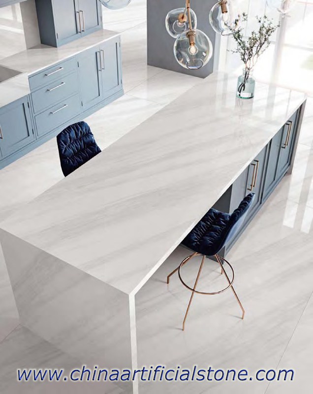 White Marble Sintered Stone Compact Surface Countertops