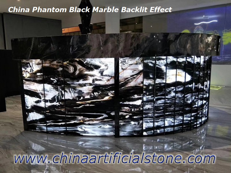 Backlit Black Marble Countertops