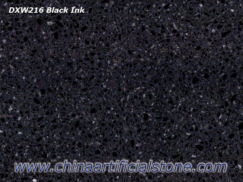 Black Terrazzo Tiles with White Particles
