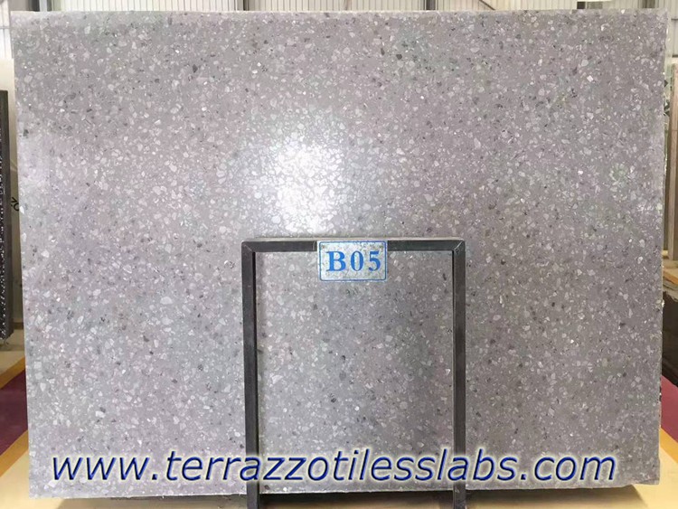 Large Grey Marble Aggregate Terrazzo Slabs