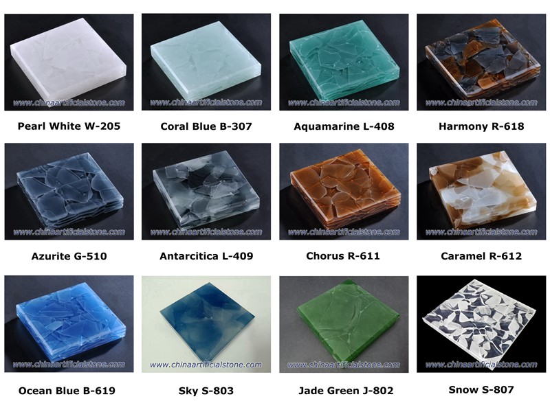 Jade Glass Sea Glass slabs for Countertops