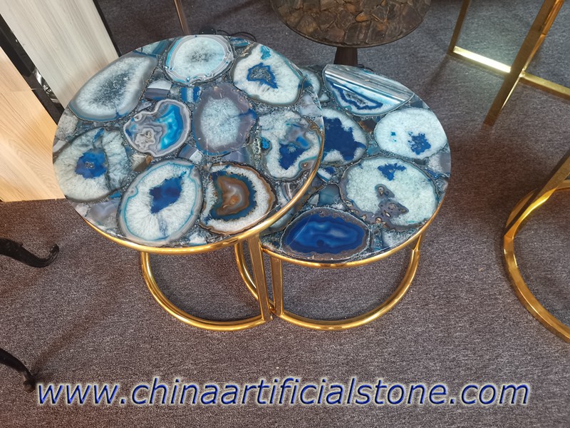 Blue Agate Two Table sets furniture