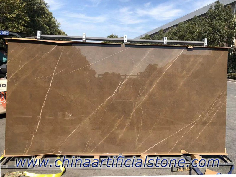 Brown Polish Sintered Stone Slab 3200x1600x12mm