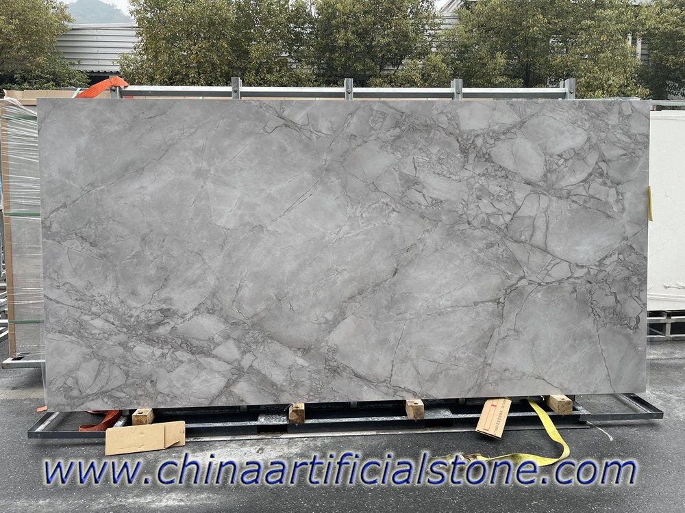 Super White Quartzite Sintered Stone Slabs 320x160x1.2cm
