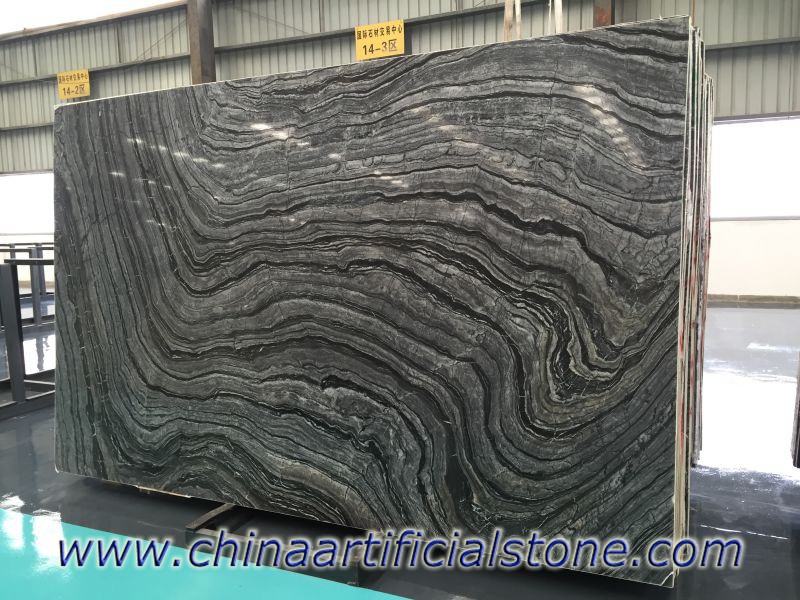 الصين الخشب الأسود الوريد الحبوب serpeggiante ألواح الرخام 