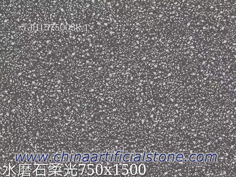 terrazzo رمادي كبير تأثير شحذ بلاط البورسلين 750x1500x9mm 