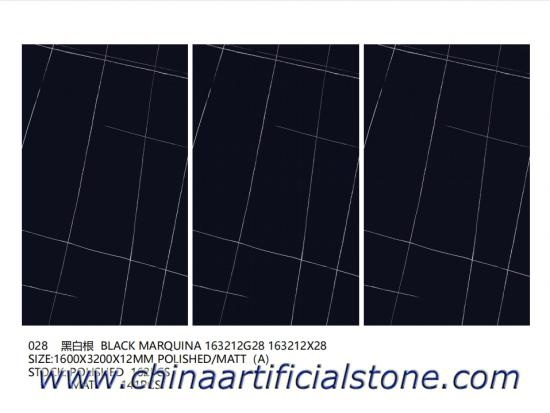 ألواح بورسلين ماركوينا سوداء الشكل بحجم 12 مم 1600x3200
